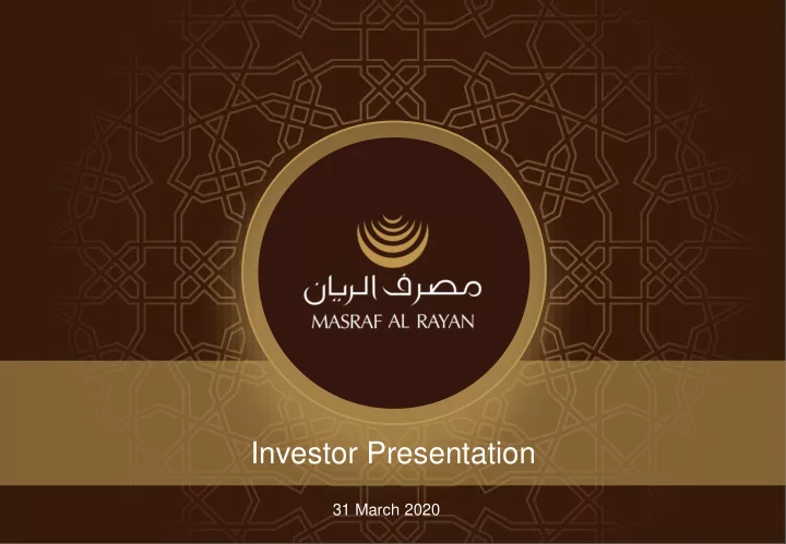 investor presentation
