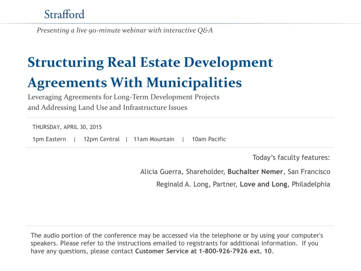 agreements with municipalities