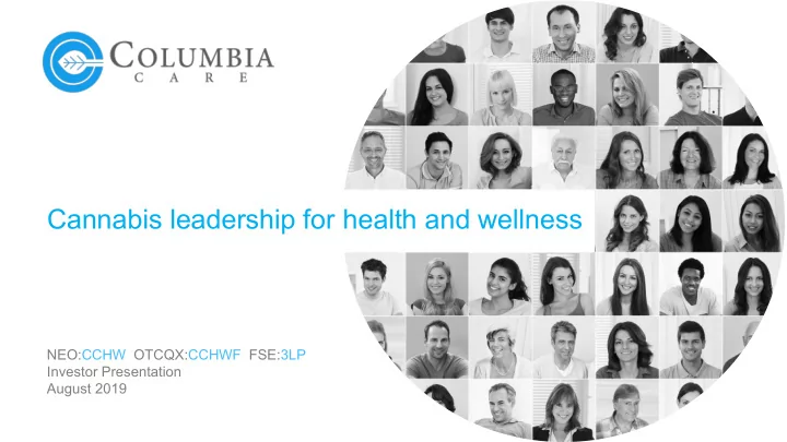 cannabis leadership for health and wellness