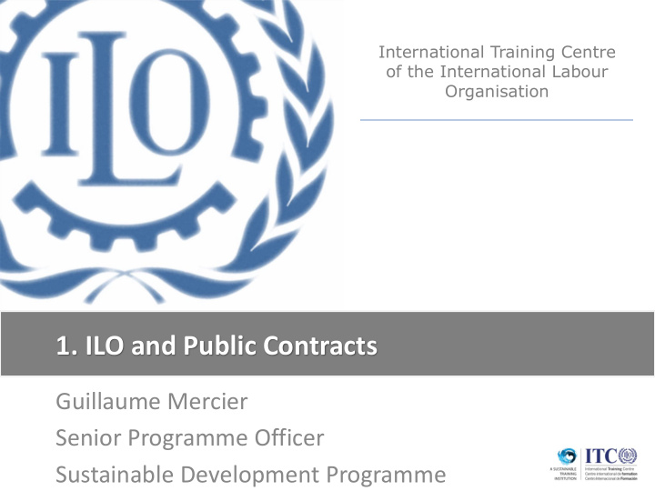 1 ilo and public contracts