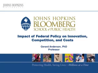 Impa  Impact of  ct of F  Fed  eder  eral  al Polic  olicy on  y on I  Inn  nnova  vation,  tion,