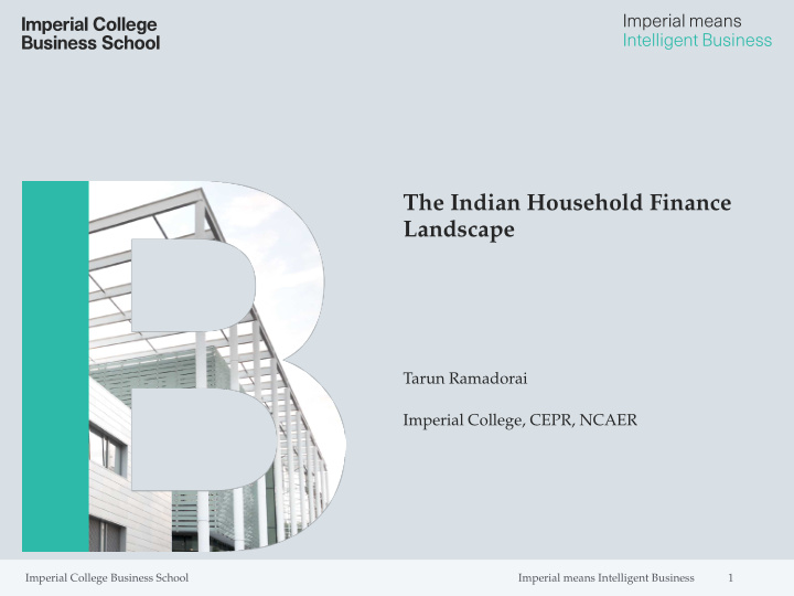 the indian household finance landscape