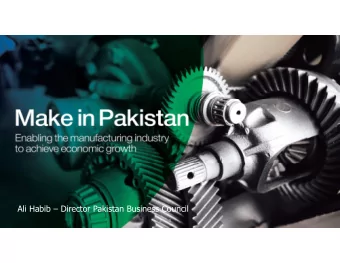 Ali Habib  Director Pakistan Business Council  1  Pakistan ushering into a new era of growth 24
