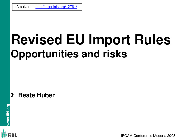 revised eu import rules