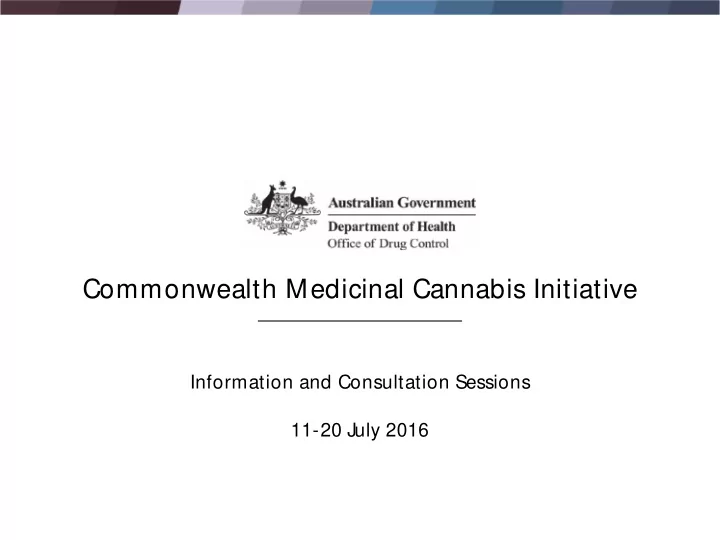 commonwealth medicinal cannabis initiative