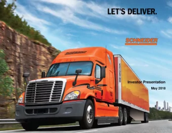 Investor Presentation  May 2018  Disclaimer and Forward-Looking Statements  Special Note Regarding