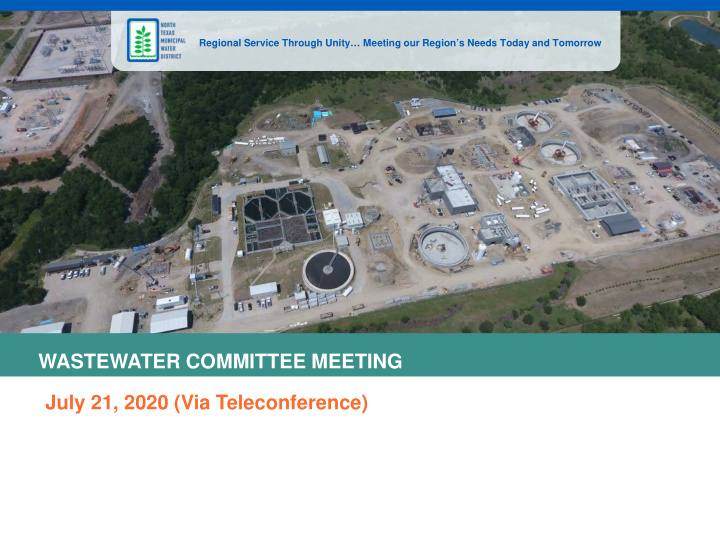 wastewater committee meeting july 21 2020 via