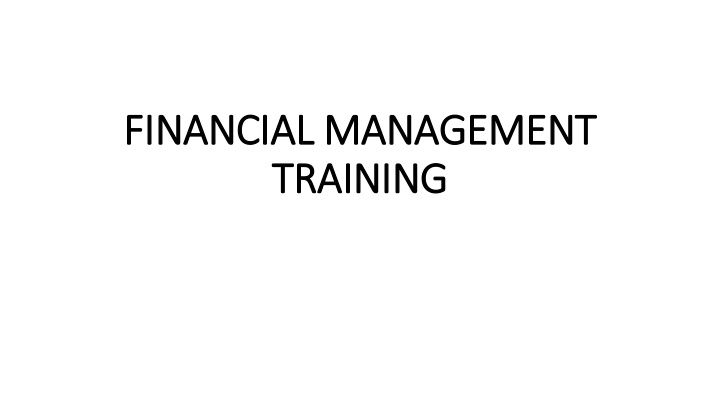 fin inancial management