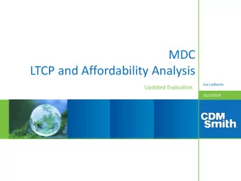 LTCP and Affordability Analysis  Joe Laliberte  Updated Evaluation  10/1/2018  Presentation