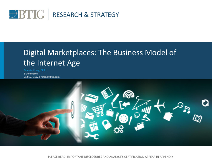 digital marketplaces the business model of