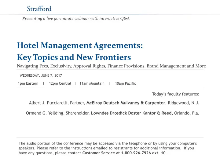 key topics and new frontiers