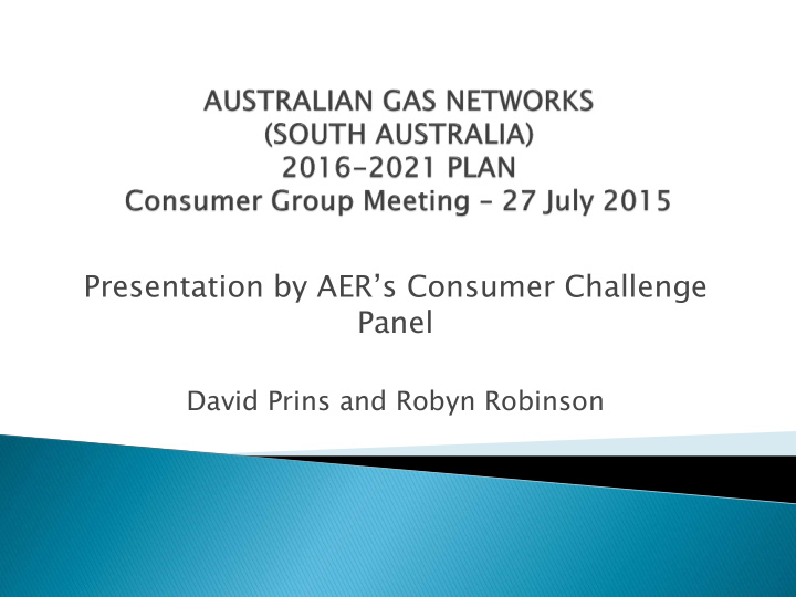 presentation by aer s consumer challenge