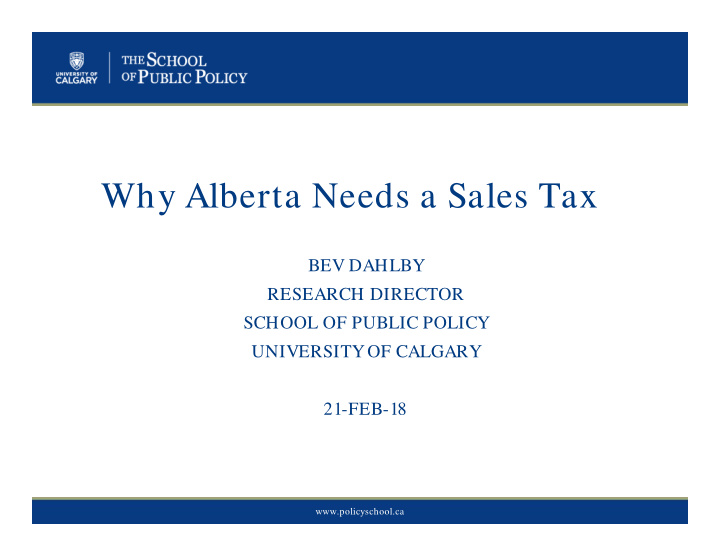 why alberta needs a sales tax