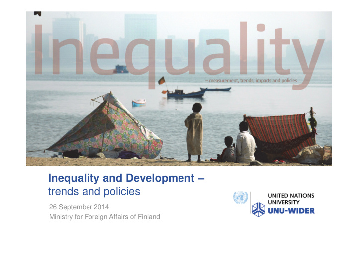 inequality and development trends and policies