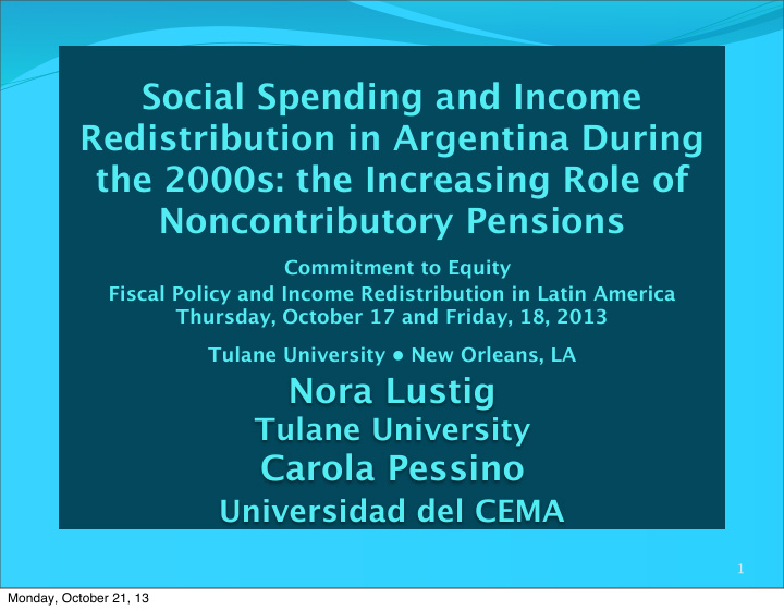 social spending and income redistribution in argentina