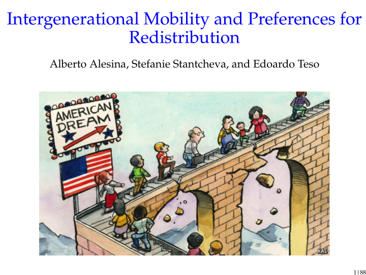 intergenerational mobility and preferences for