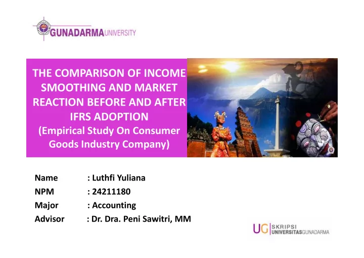 the comparison of income the comparison of income
