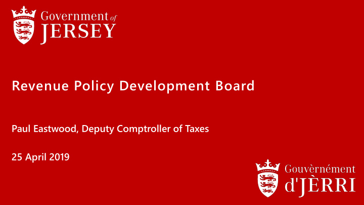 revenue policy development board