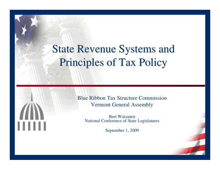 state revenue systems and state revenue systems and