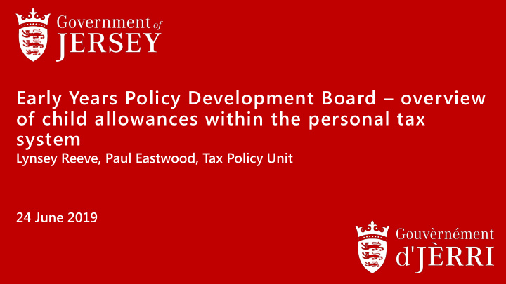 early years policy development board overview