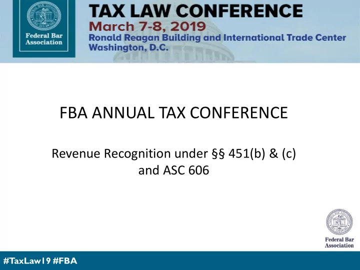 fba annual tax conference