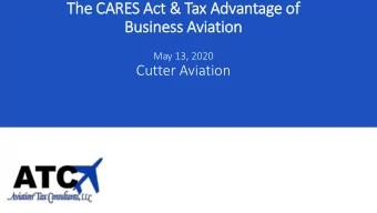 Aviation Tax Update  About ATC  Founded in 2003  Offices in Columbus, Indiana and Scottsdale,