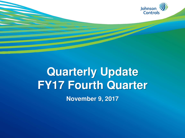 quarterly update fy17 fourth quarter