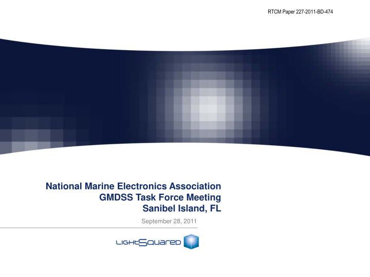 national marine electronics association gmdss task force