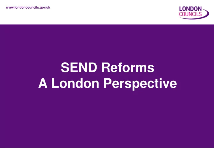 a london perspective