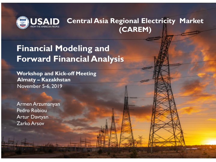 financial modeling and forward financial analysis