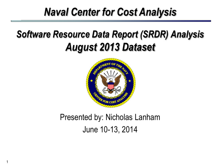 naval center for cost analysis software resource data