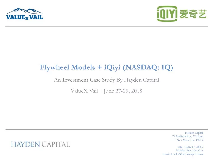 flywheel models iqiyi nasdaq iq