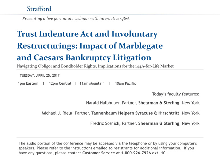 trust indenture act and involuntary restructurings impact
