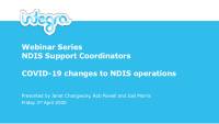 webinar series ndis support coordinators covid 19 changes