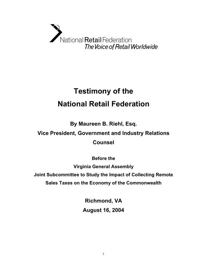 national retail federation