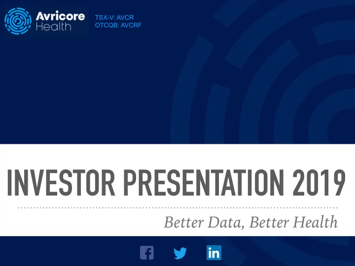 investor presentation 2019