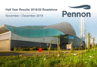Half Year Results 2019/20 Roadshow  November / December 2019  1  Disclaimer  For the purposes of