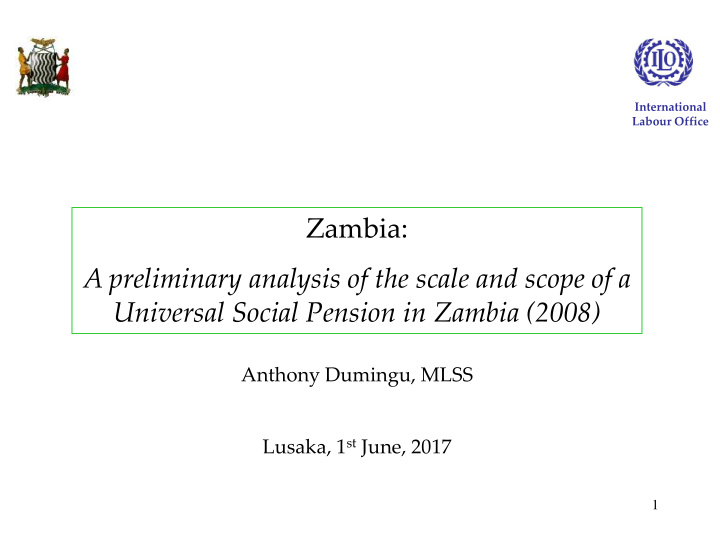 universal social pension in zambia 2008