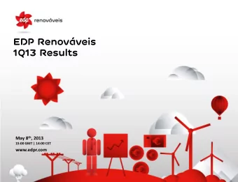 EDP Renovveis  1Q13 Results May 8 th , 2013  15:00 GMT | 14:00 CET  www.edpr.com  1  Disclaimer