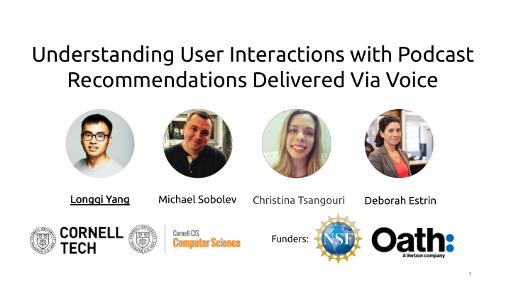 understanding user interactions with podcast