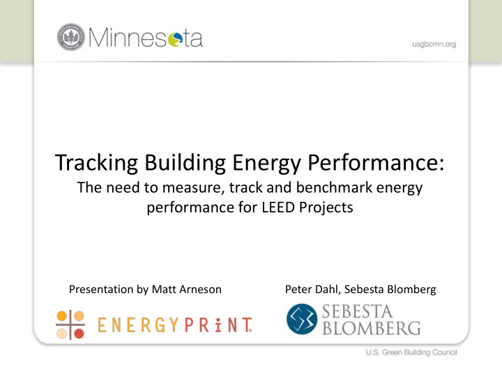 tracking building energy performance