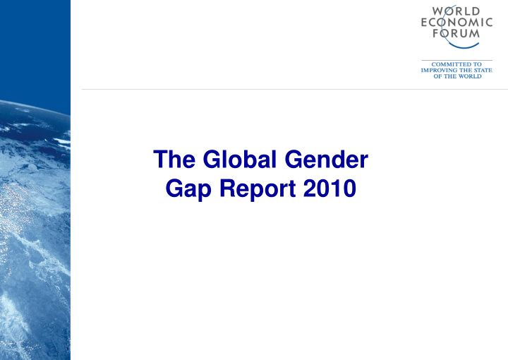 the global gender gap report 2010 contents