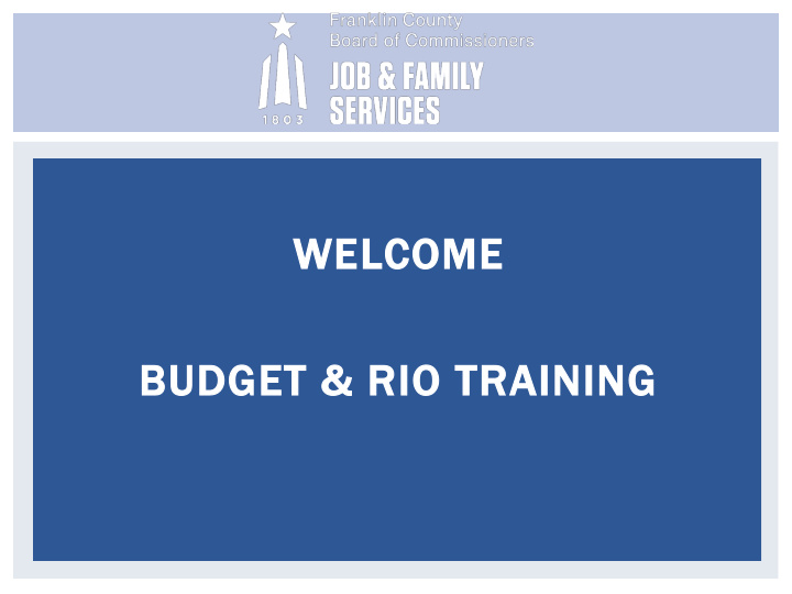 welcome budget rio training m please note a registration