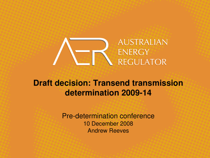 draft decision transend transmission determination 2009 14