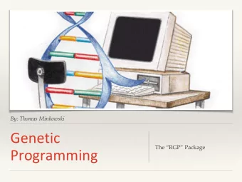 Genetic  The RGP Package  Programming  Contents  Theory of Evolution  Evolutionary