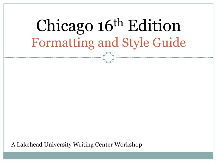 chicago 16 th edition