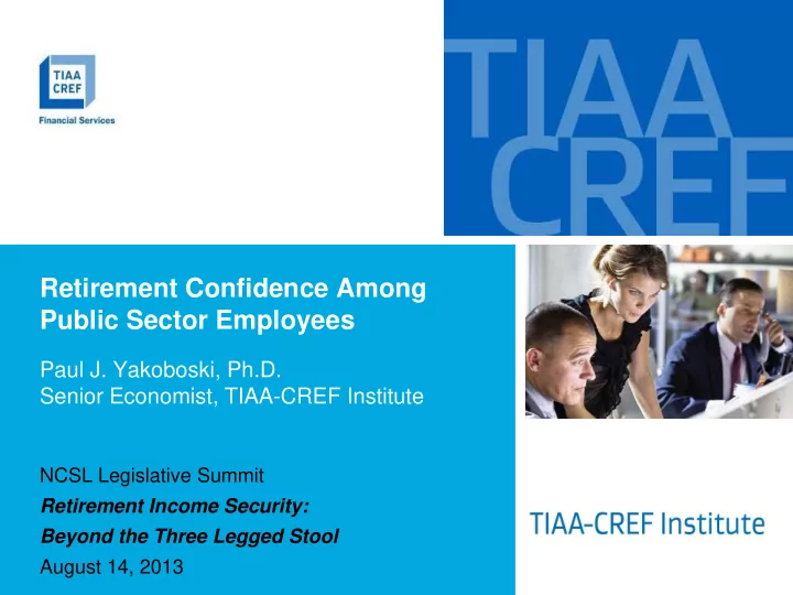 retirement confidence among