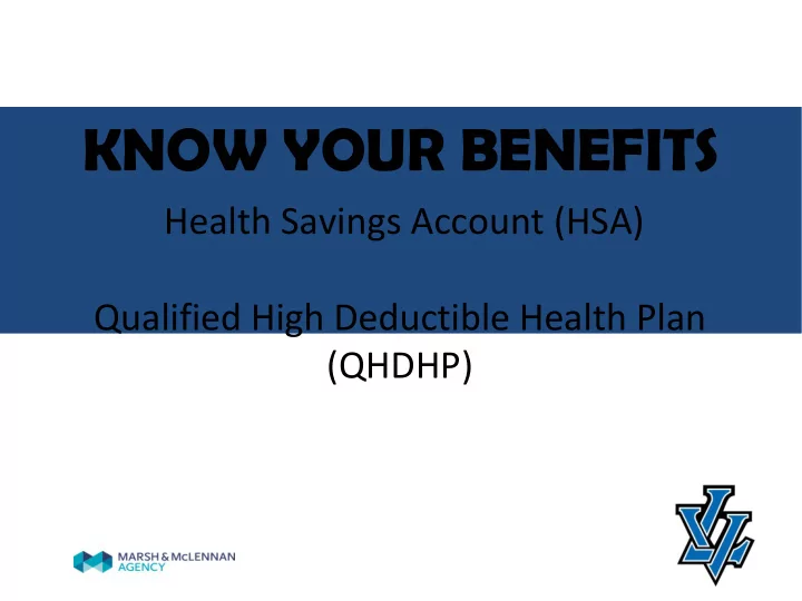 know your benefits