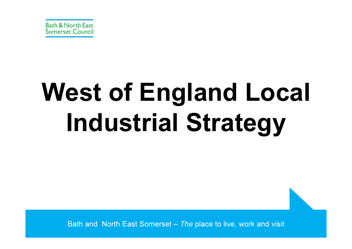 west of england local industrial strategy