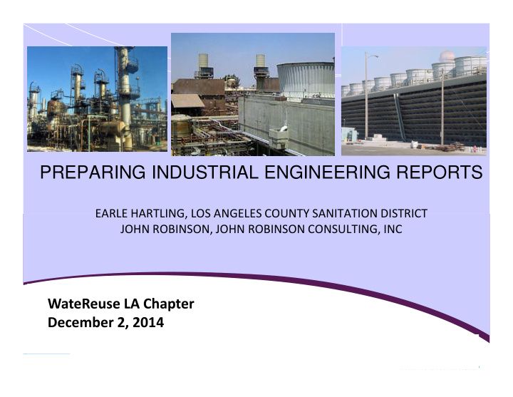 preparing industrial engineering reports